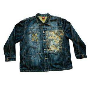 Platinum Gear‎ Jean Denim Jacket Embellished Cowboy Western Ranchware 4XL NWOT